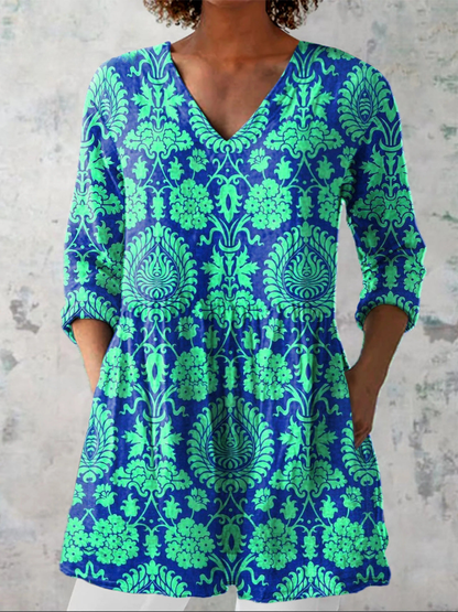 Beatrix | Lang V-hals bluse