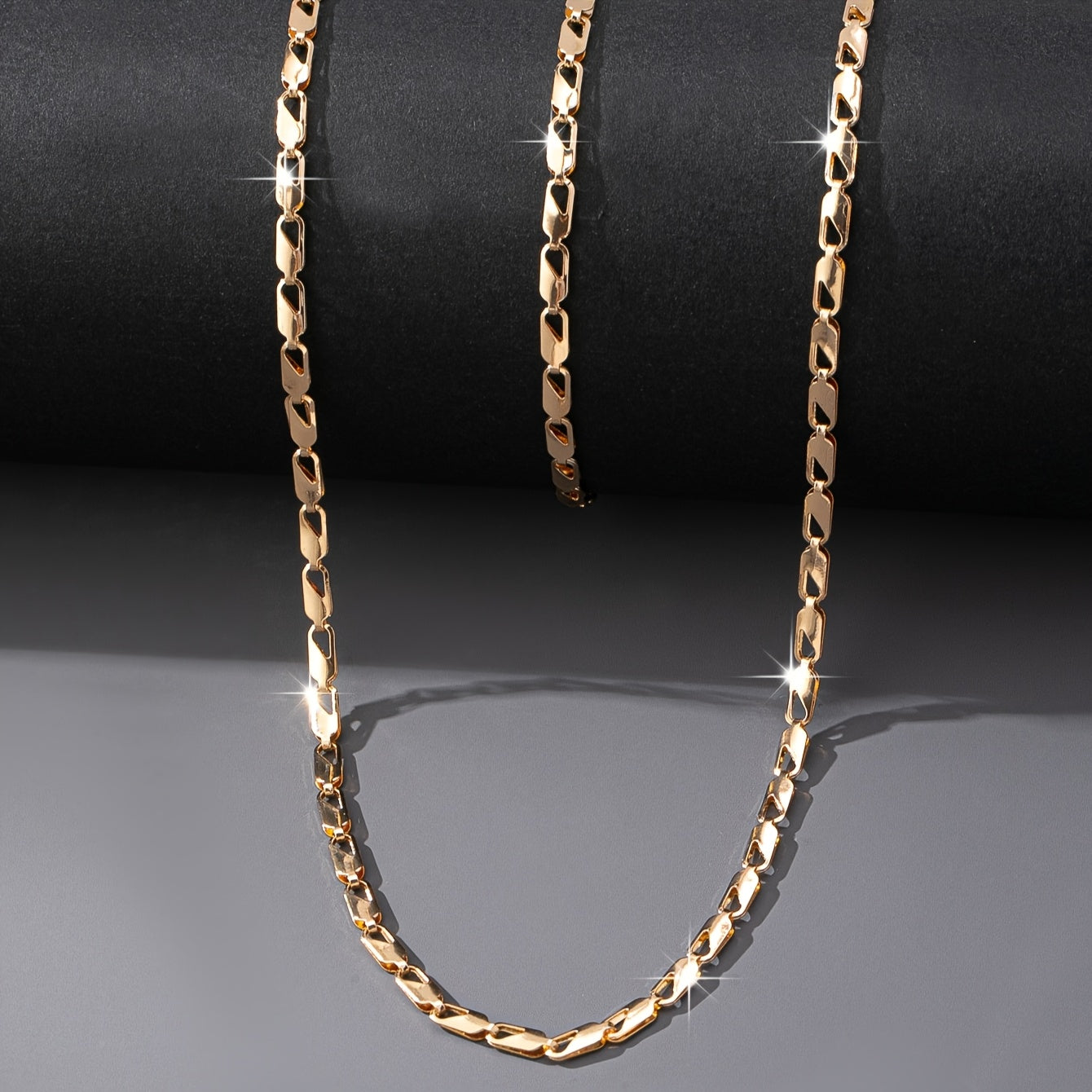Elegant 18k Gull Halskjede og Armbånd Sett