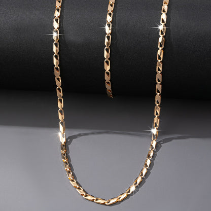 Elegant 18k Gull Halskjede og Armbånd Sett