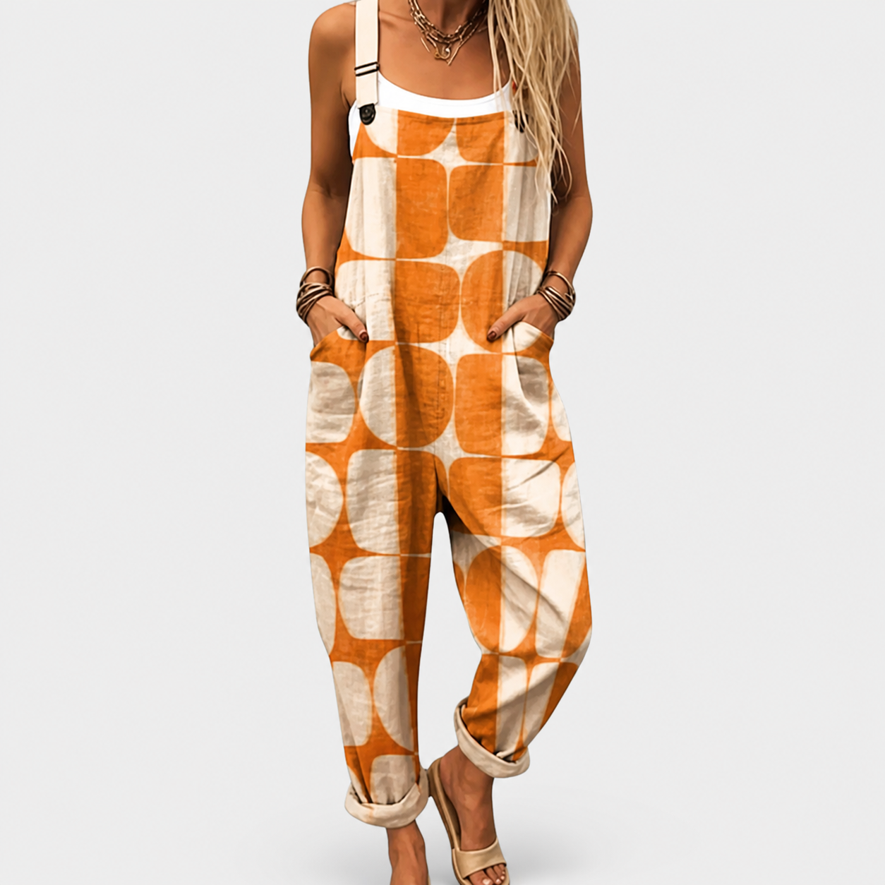 Comfortable Printed Dungarees