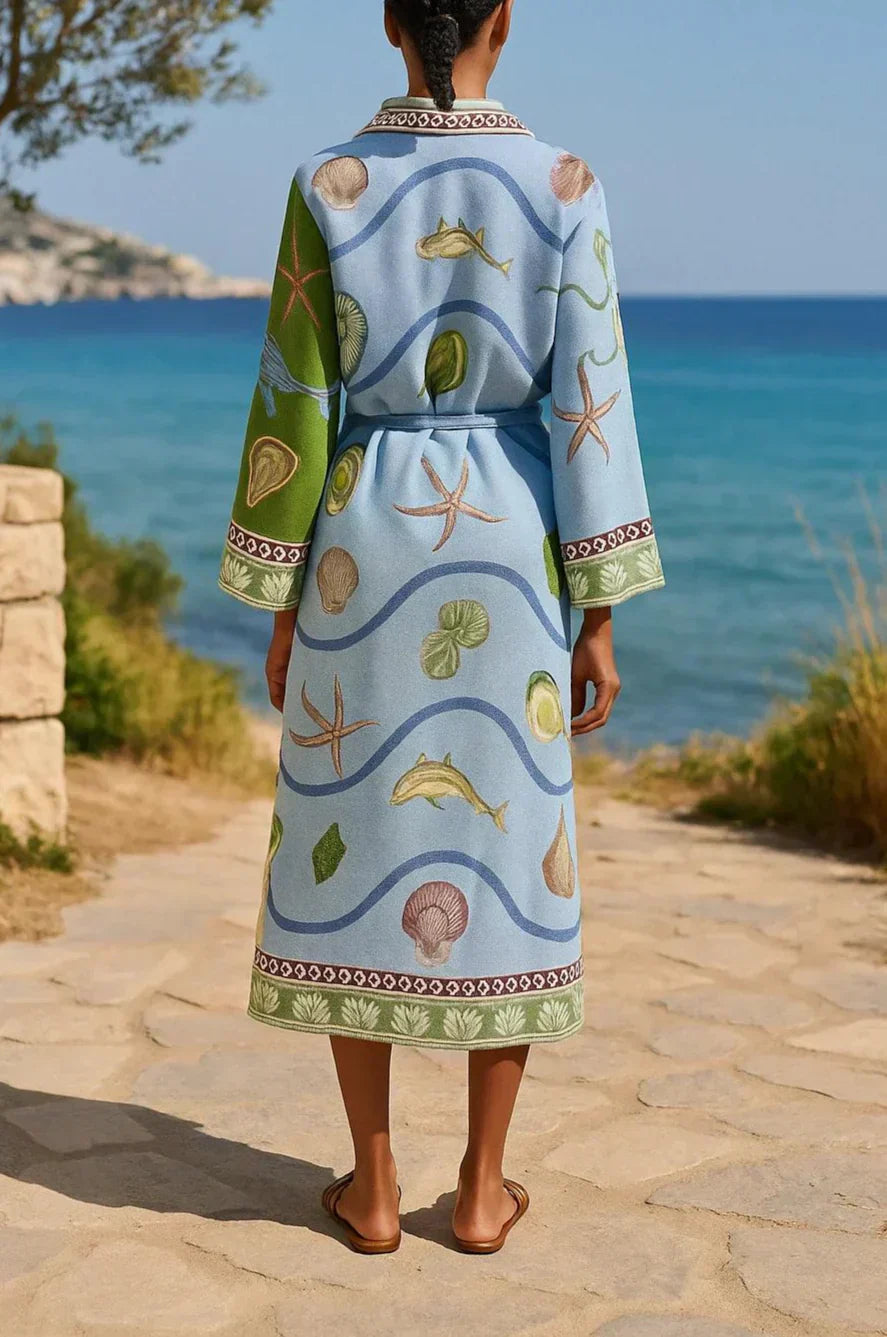 Grace™ | Avslappet Belte Midi Kjole