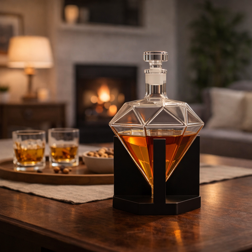 Whiskeyflaske - Diamond Edition og Stativ