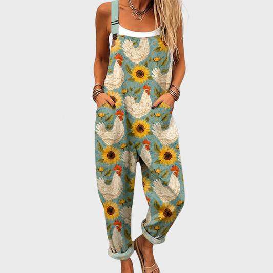 Comfortable Printed Dungarees
