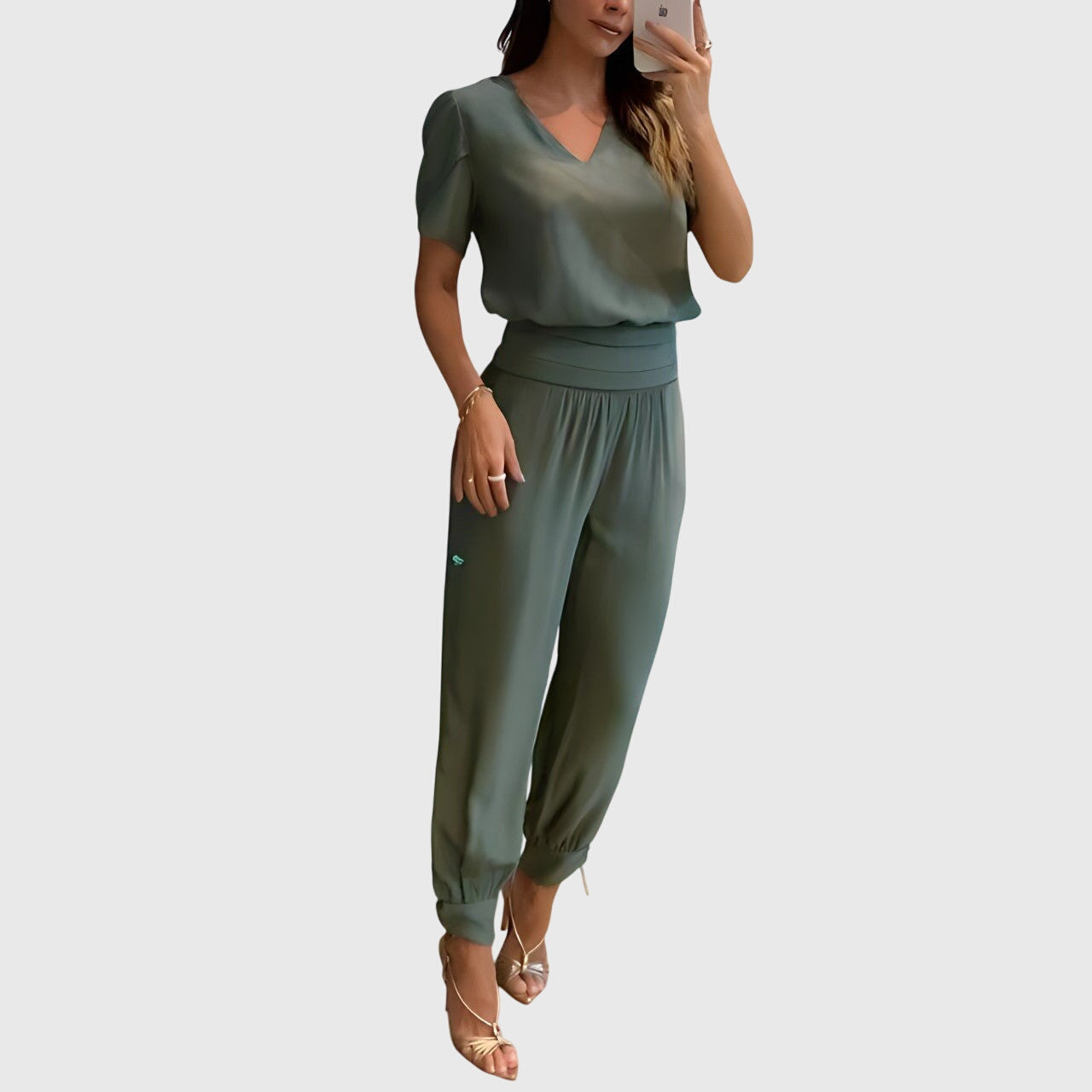 Jennifer™ | Stilig Bluse- og Bukse Sett