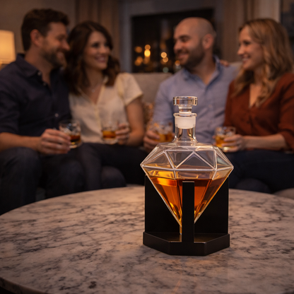 Whiskeyflaske - Diamond Edition og Stativ