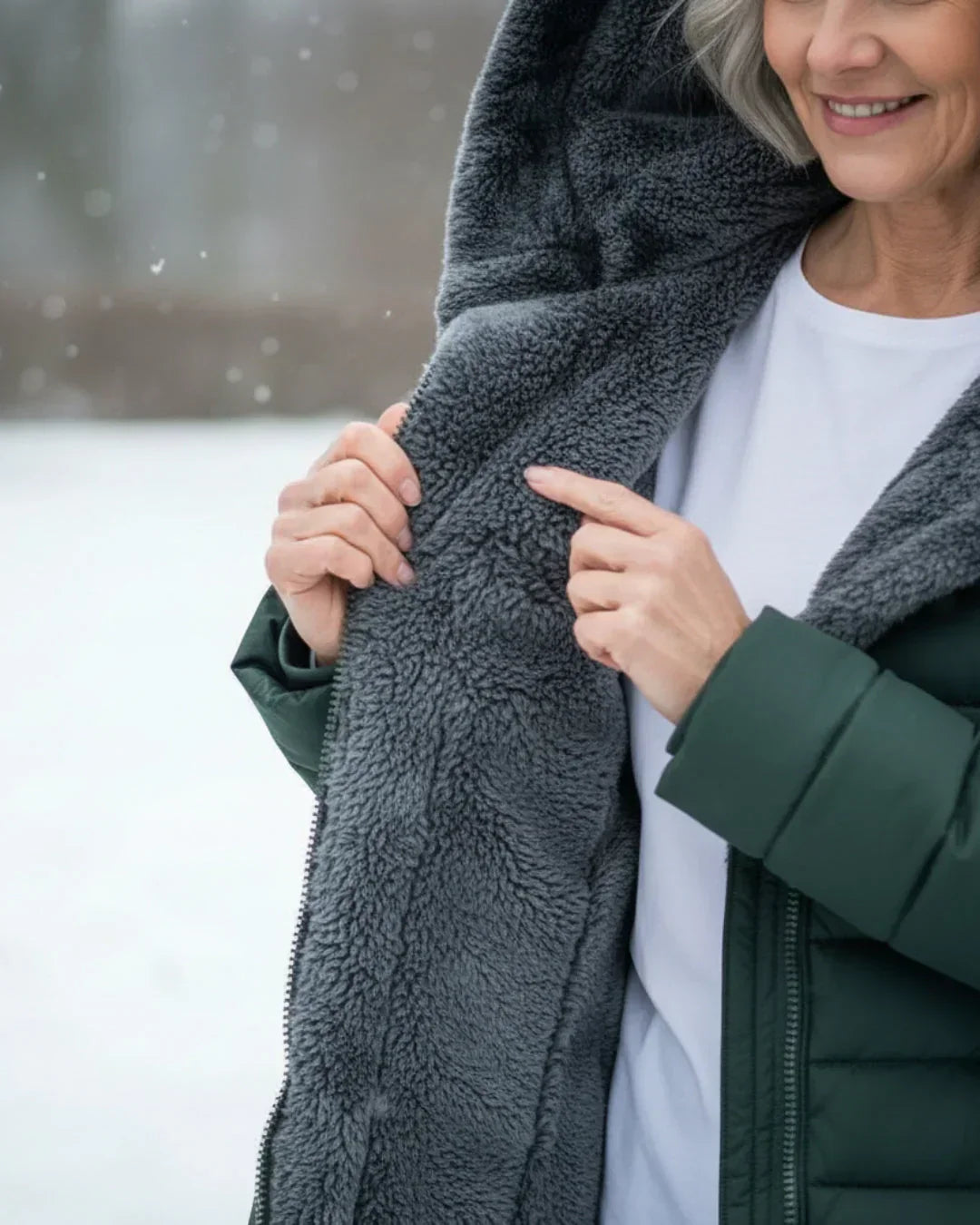 Olivia™ | Ruted A-Linje Vinterjakke