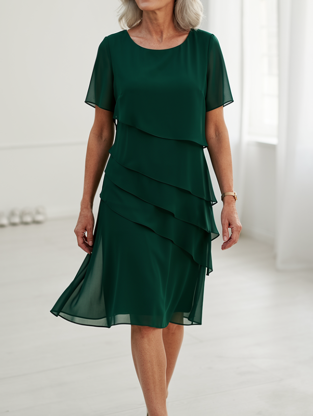 Linda | Elegant Komfort Volangkjole