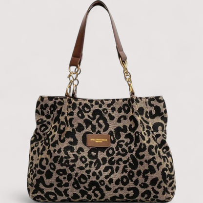 Lévrier – Leopard Canvas Handleveske