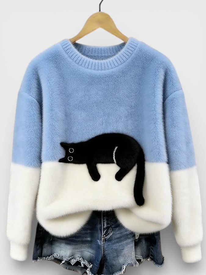 Luna™ | Hoodie med kattemønster