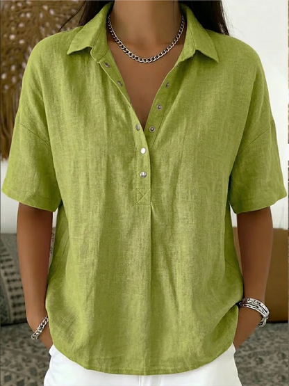 Willow | Bluse med Krage og Knapper