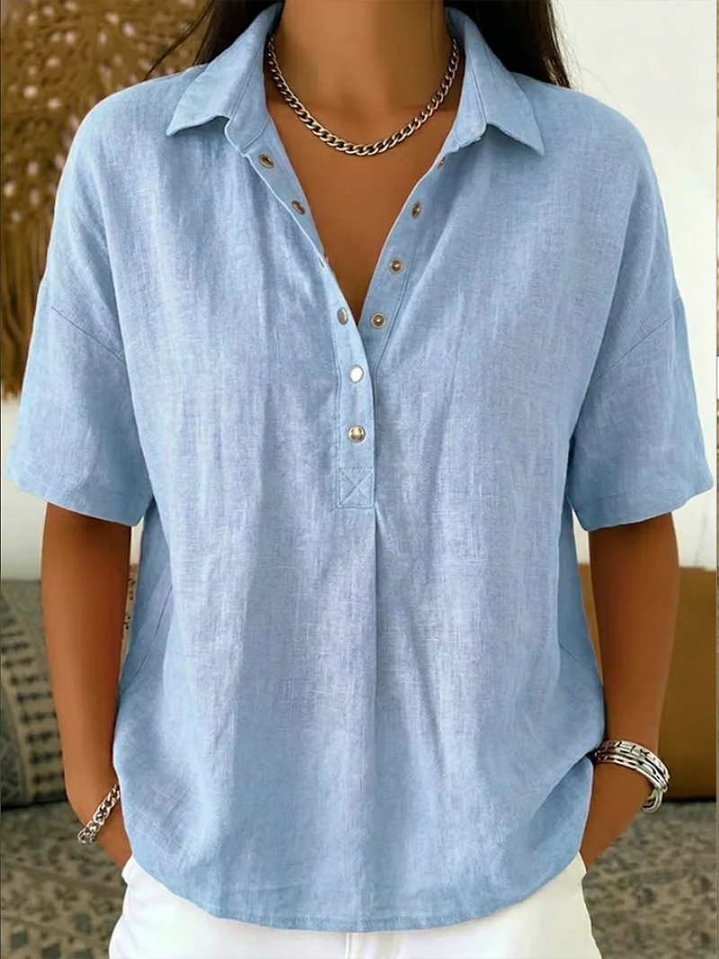 Willow | Bluse med Krage og Knapper