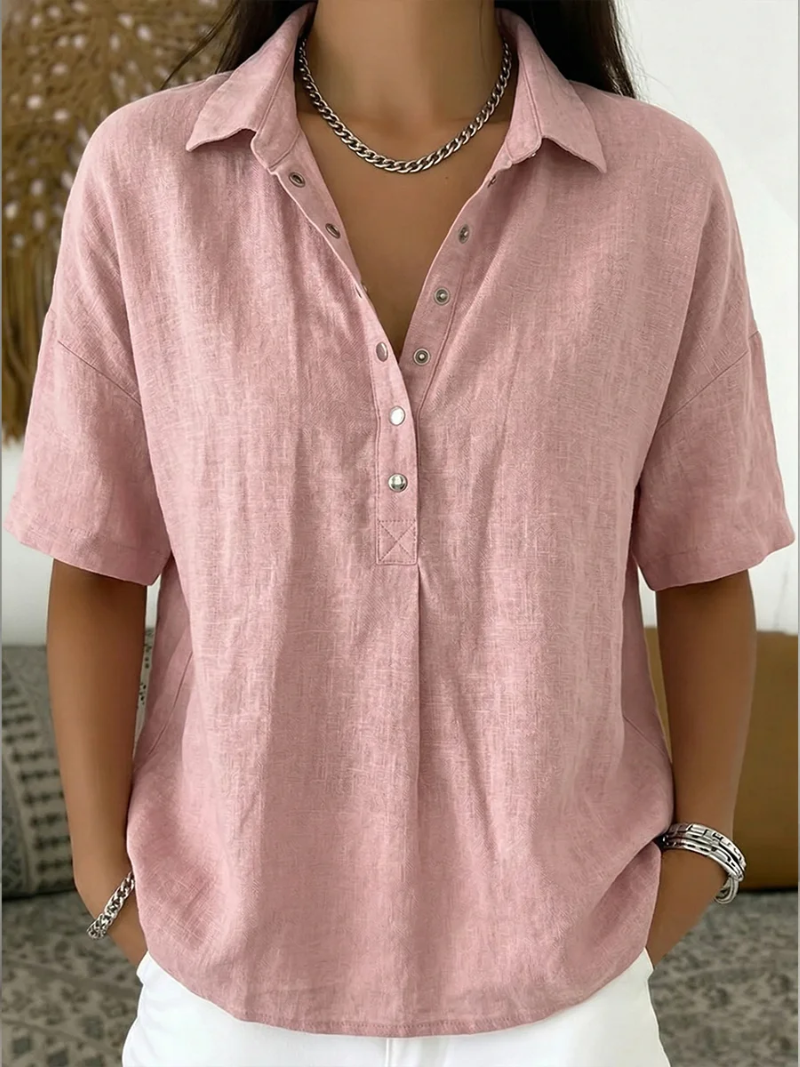 Willow | Bluse med Krage og Knapper