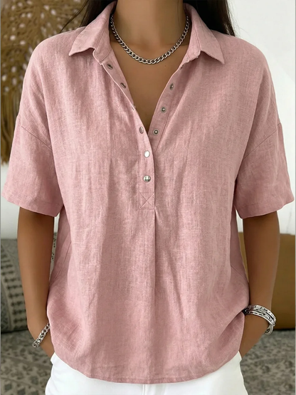 Willow | Bluse med Krage og Knapper