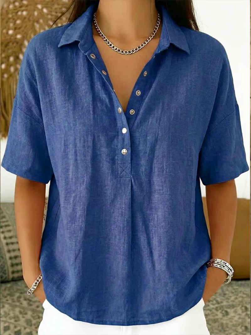 Willow | Bluse med Krage og Knapper