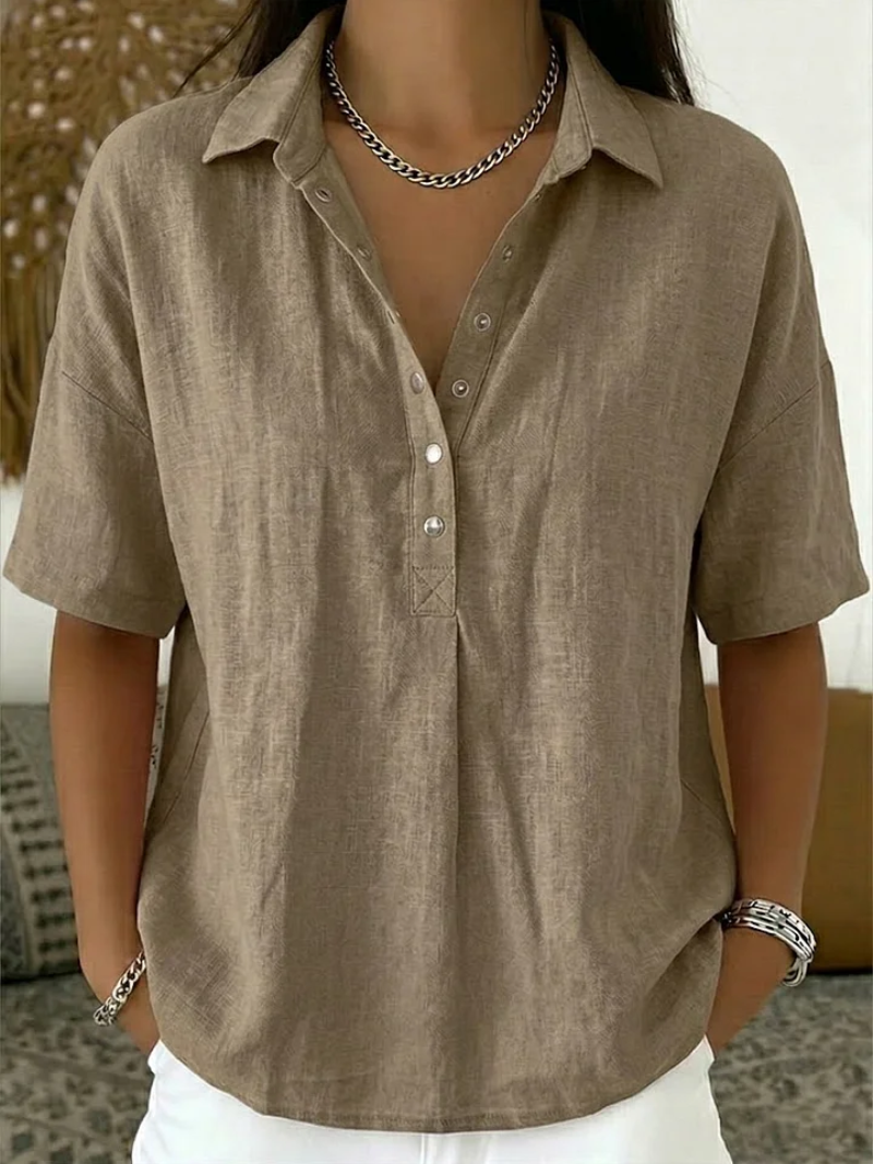 Willow | Bluse med Krage og Knapper