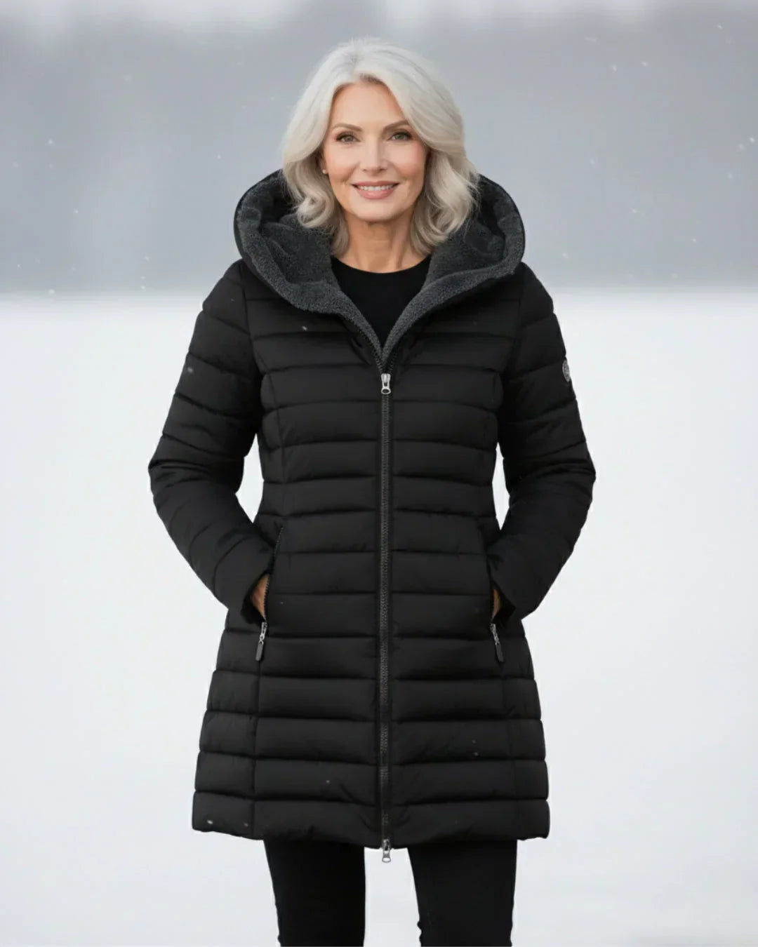 Olivia™ | Ruted A-Linje Vinterjakke