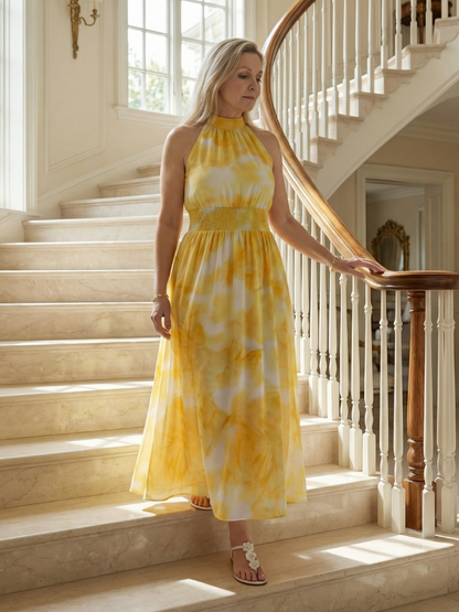 Sylin | Samlet Halter Midi Kjole
