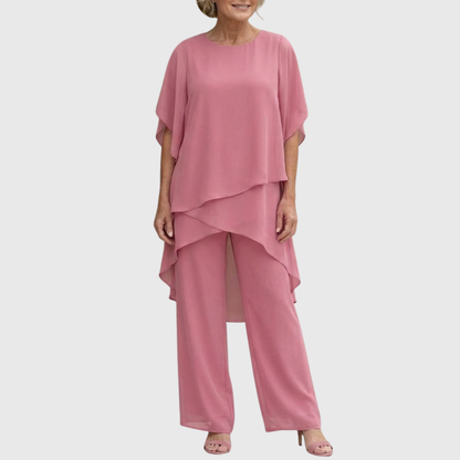 Linda | Dress med draperte palazzo-bukser