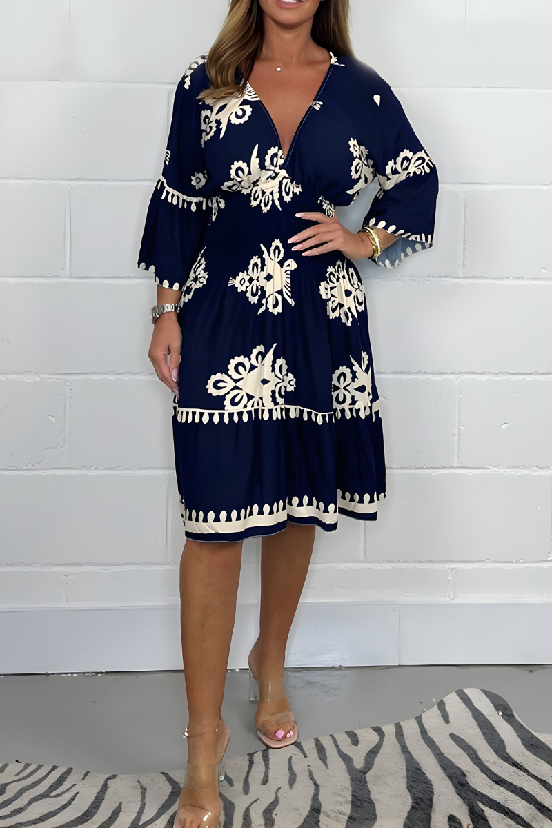 IVY™ | Boho Kjole Midi Uanstrengt Eleganse & Stil