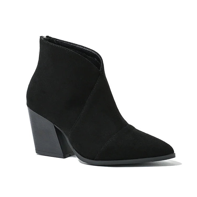 Céline™ | Chic ankelstøvler i semsket skinn
