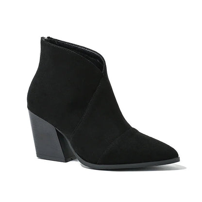 Céline™ | Chic ankelstøvler i semsket skinn