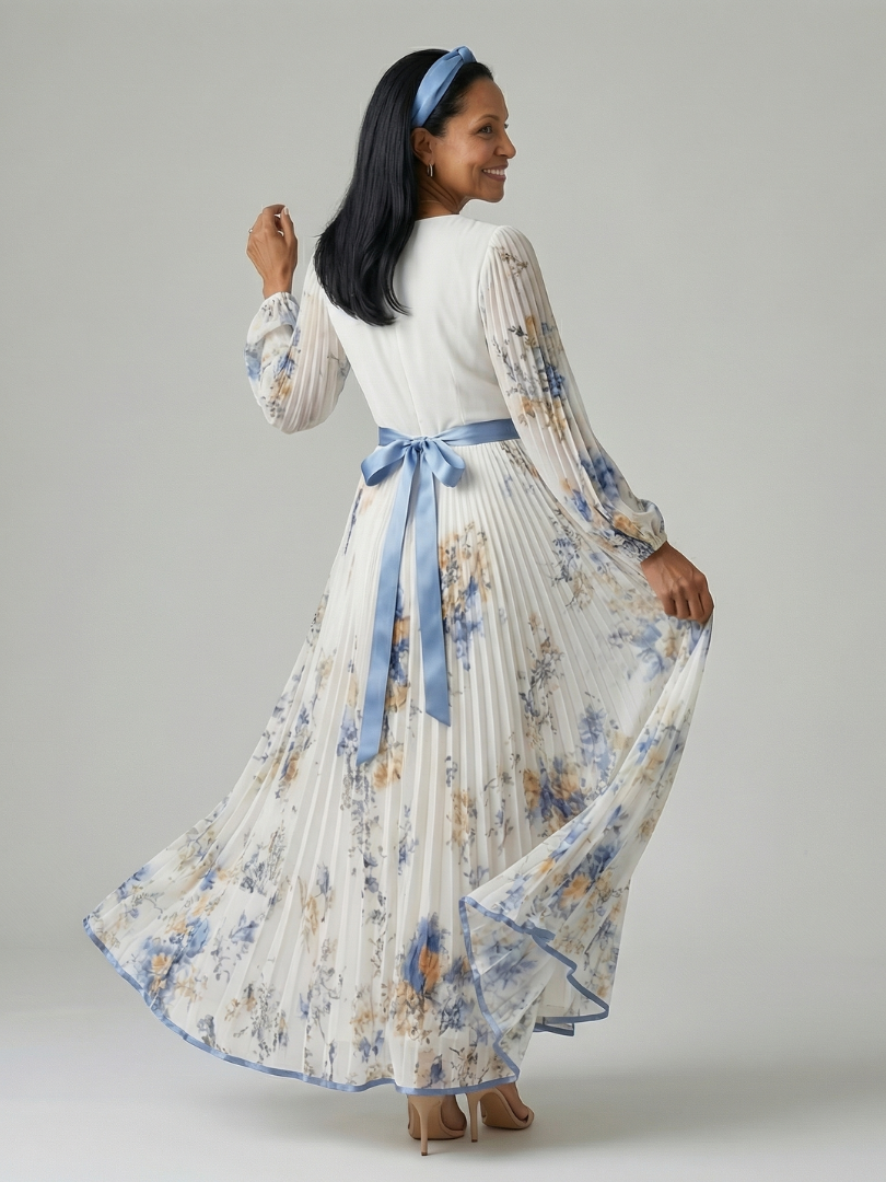 Rielle | Plisserte Wrap Midi Kjole