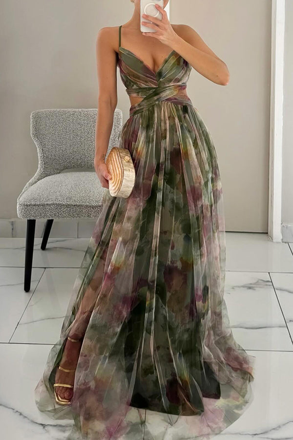 Giselle | Fortryllende Maxi-kjole med Blomstertrykk
