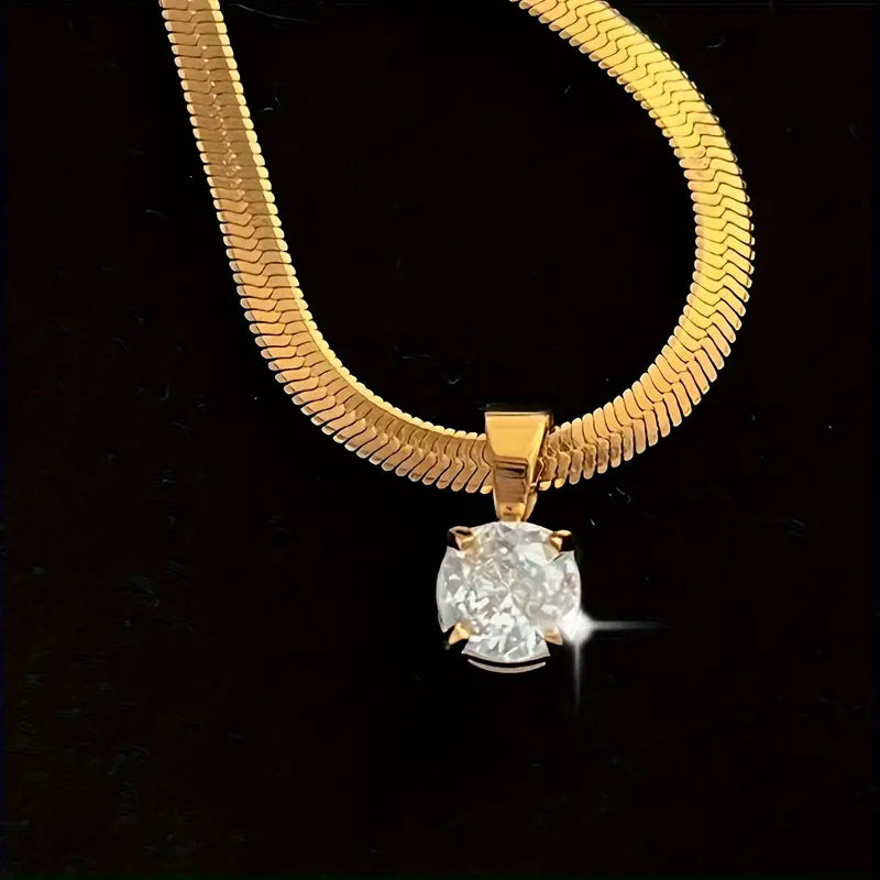 Elegant rhinestone anheng halskjede