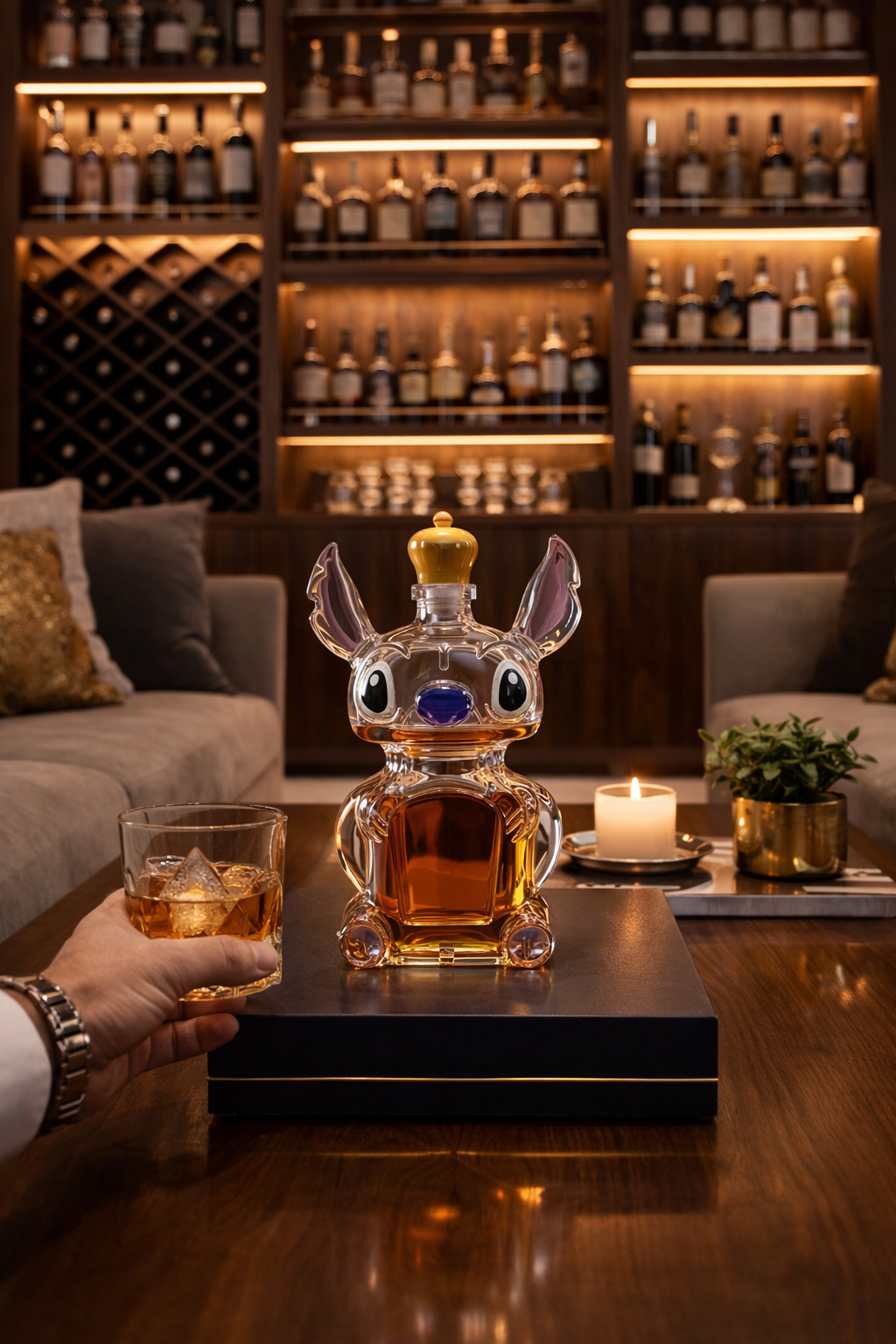 Whiskeyflaske – Stitch-utgave