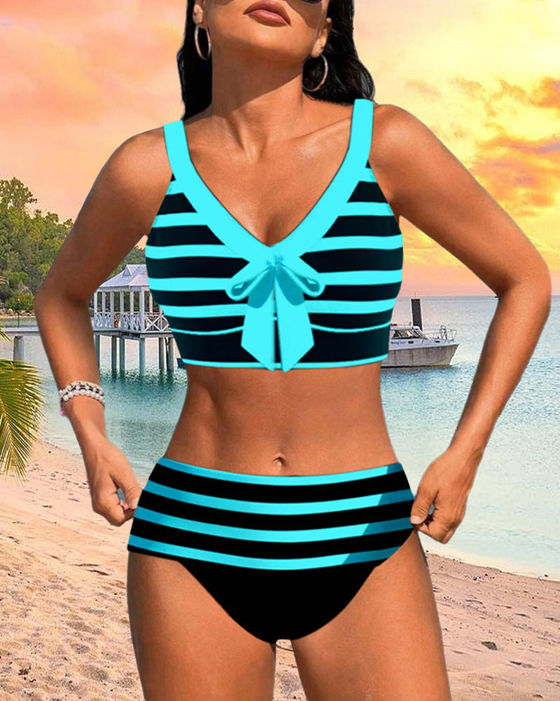Liv® | Stripete bikini med høy midje