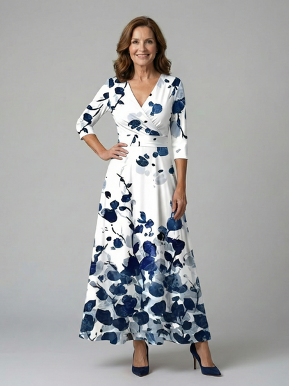 Celine | Krysset Wrap Midi Kjole