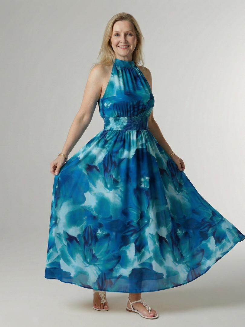Sylin | Samlet Halter Midi Kjole