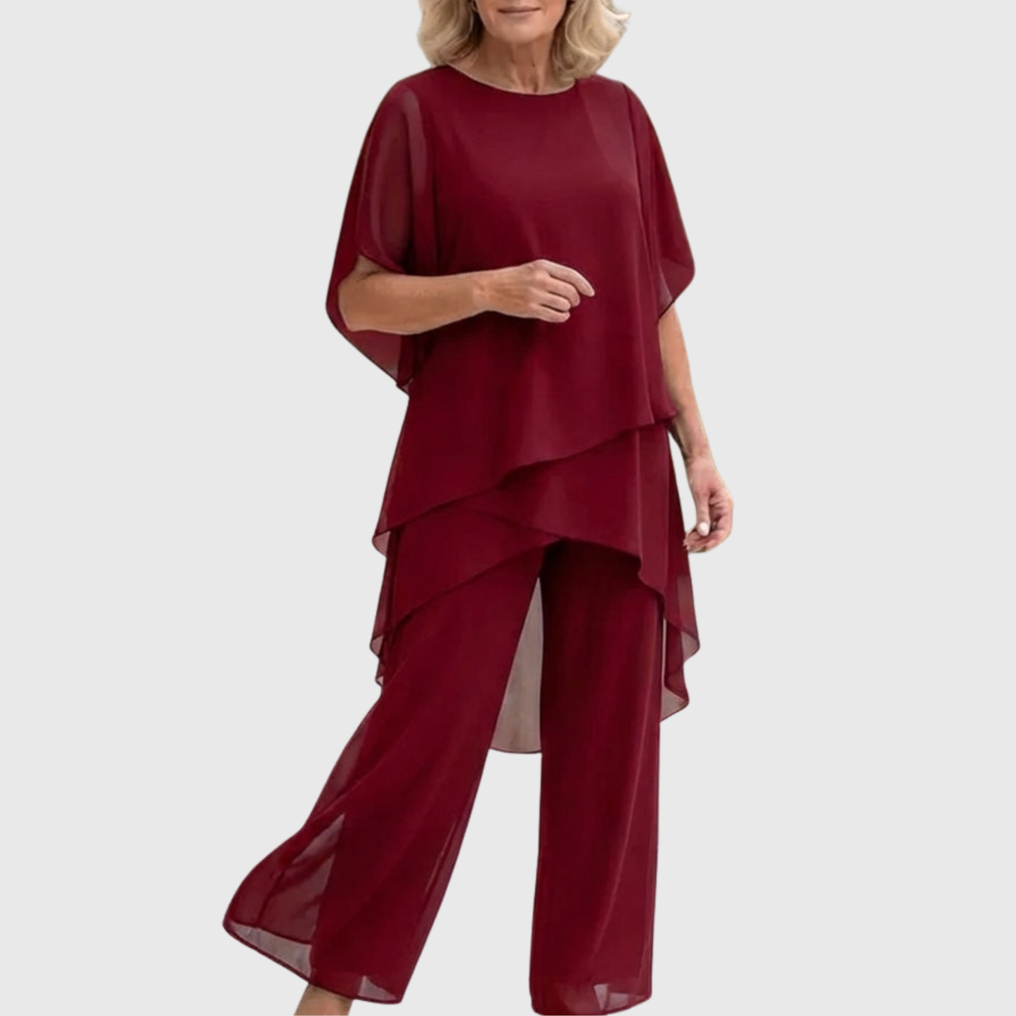 Linda | Dress med draperte palazzo-bukser