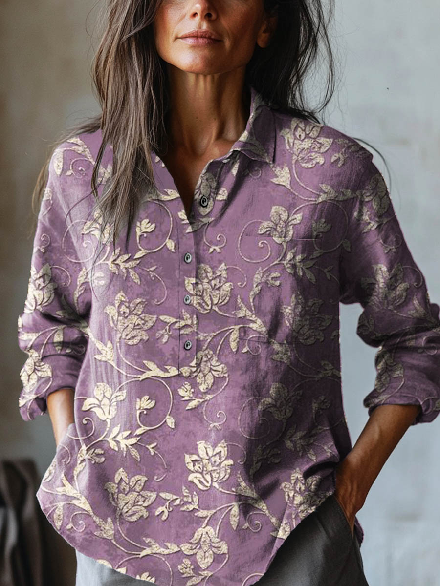 Irise | Blomsterbrodert skjorte