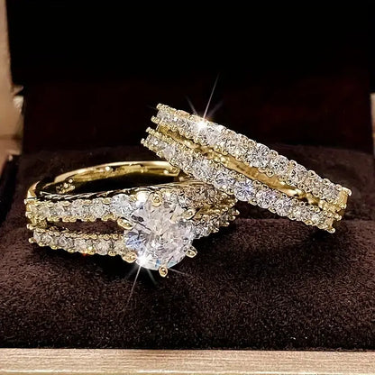 Elegant Evig Stråling Ring Sett