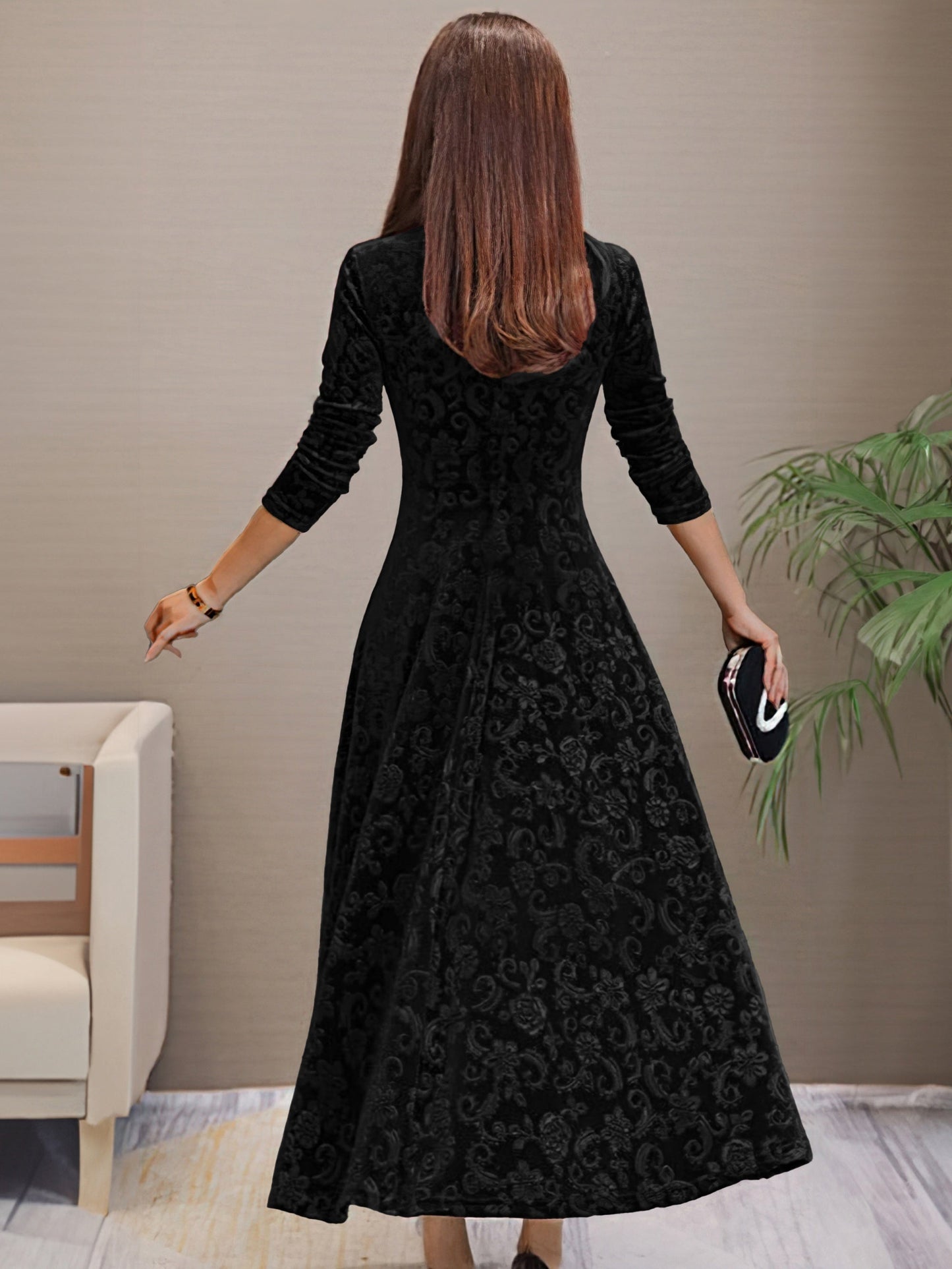 Denise | Fløyels elegant kjole