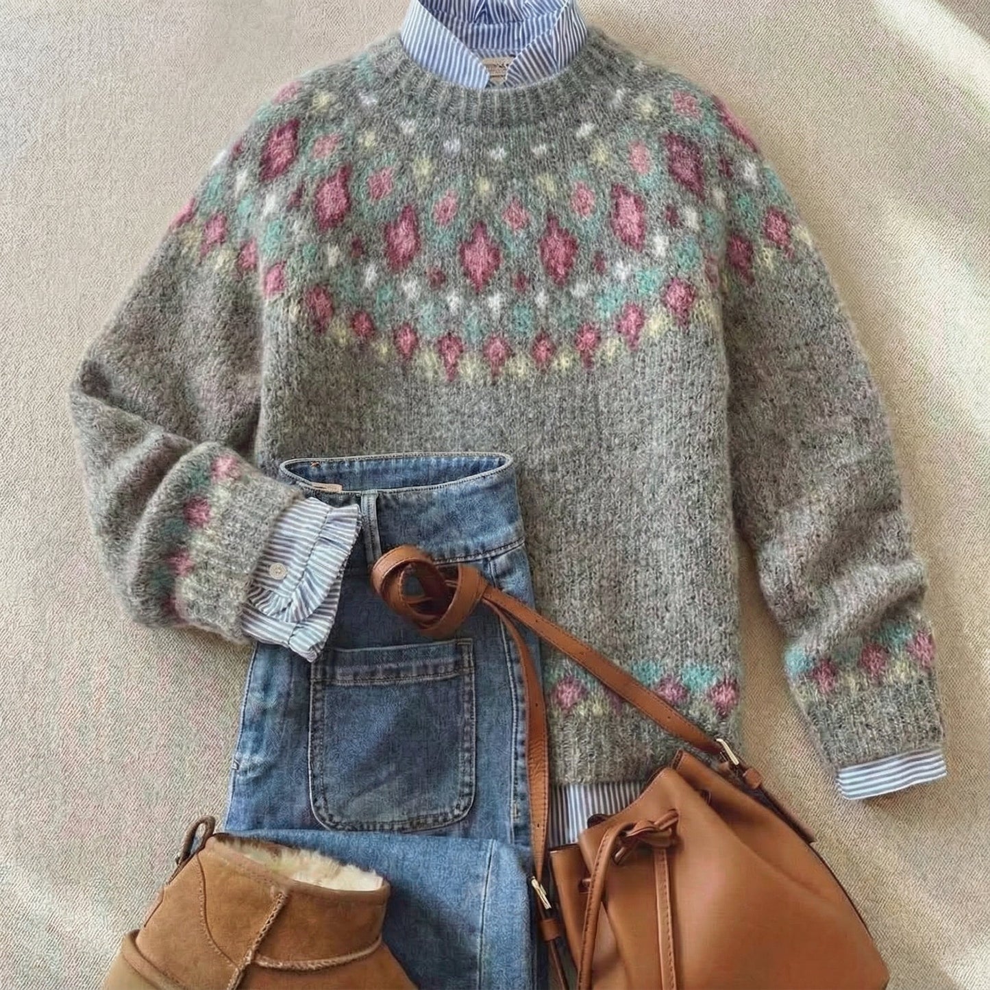 JOYCE | Vintage Nordisk Mønster Genser
