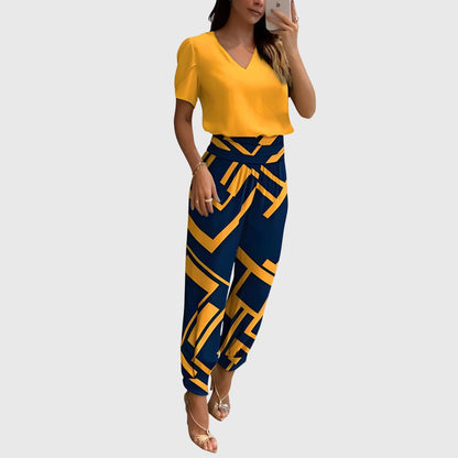 Jennifer™ | Stilig Bluse- og Bukse Sett