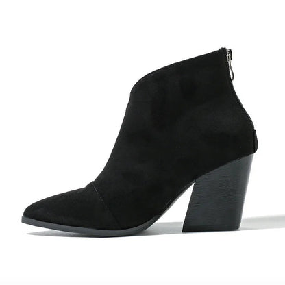 Céline™ | Chic ankelstøvler i semsket skinn