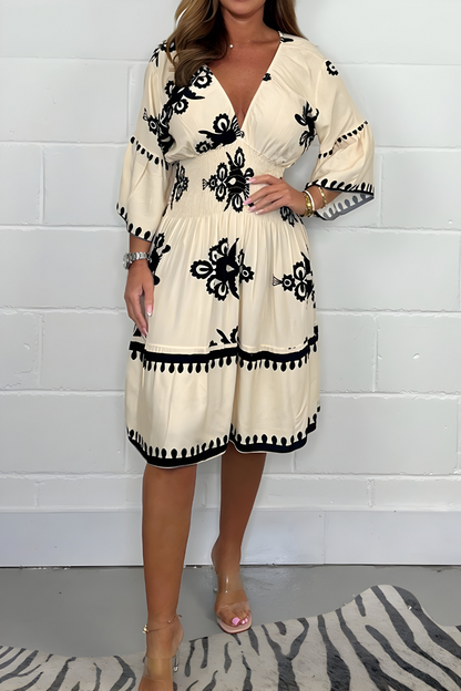 IVY™ | Boho Kjole Midi Uanstrengt Eleganse & Stil
