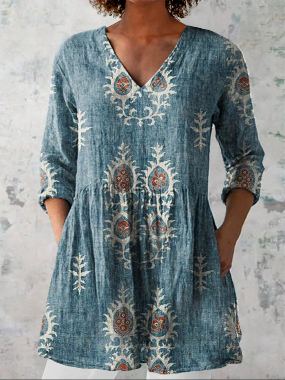 Maeve | Lang V-hals bluse