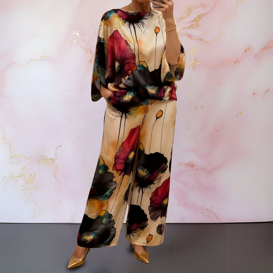 Maelora™ | Satin To-delt Dame Sett