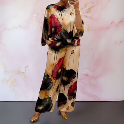 Maelora™ | Satin To-delt Dame Sett