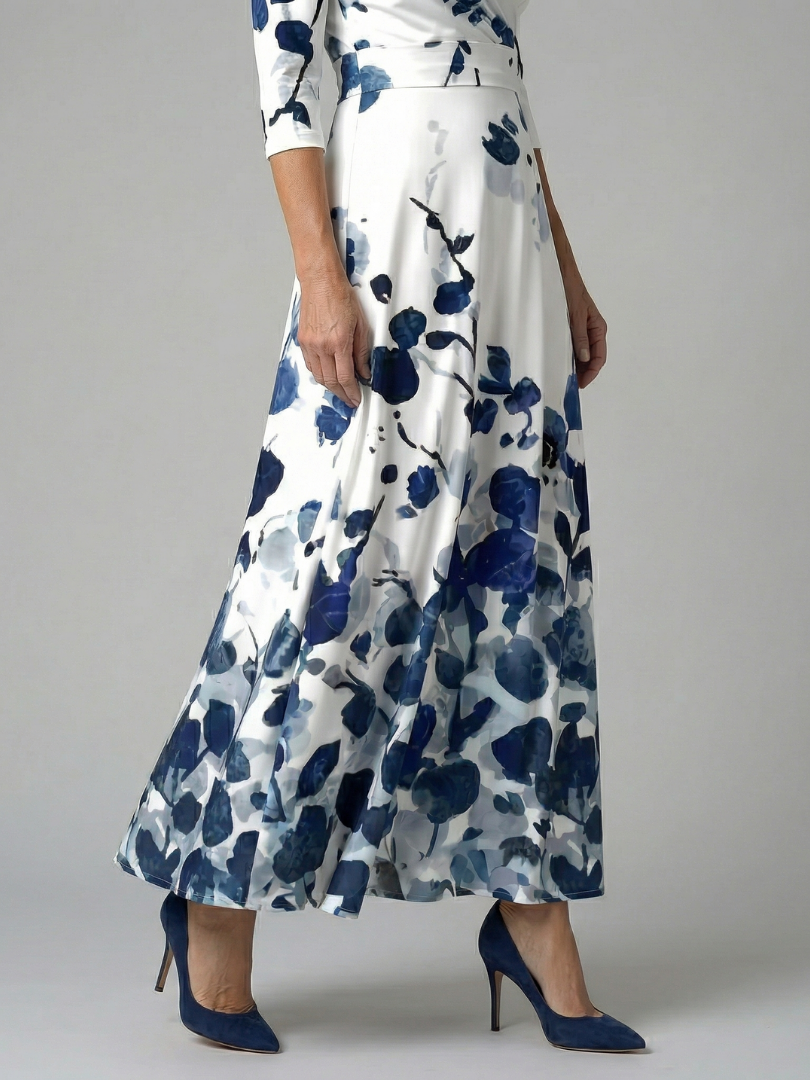Celine | Krysset Wrap Midi Kjole