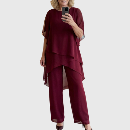 Linda | Dress med draperte palazzo-bukser