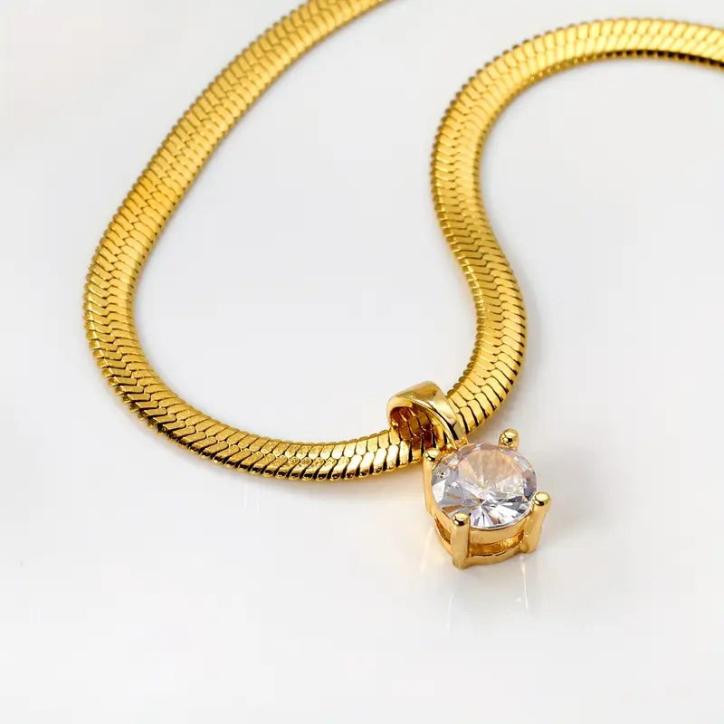 Elegant rhinestone anheng halskjede