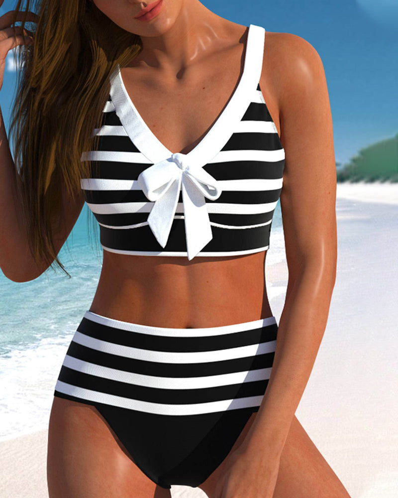 Liv® | Stripete bikini med høy midje