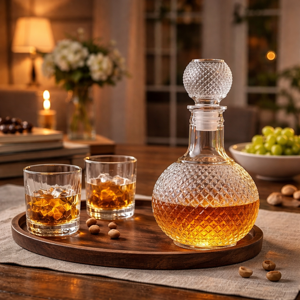 Whiskyflaske – Kuttekrystallutgave med kork