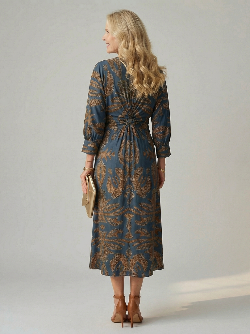 Lune | Naturlig Wrap Midi Kjole