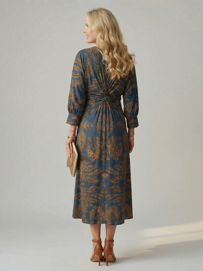 Lune | Naturlig Wrap Midi Kjole